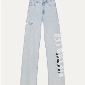 Bershka the 90’s wide leg jeans UV react